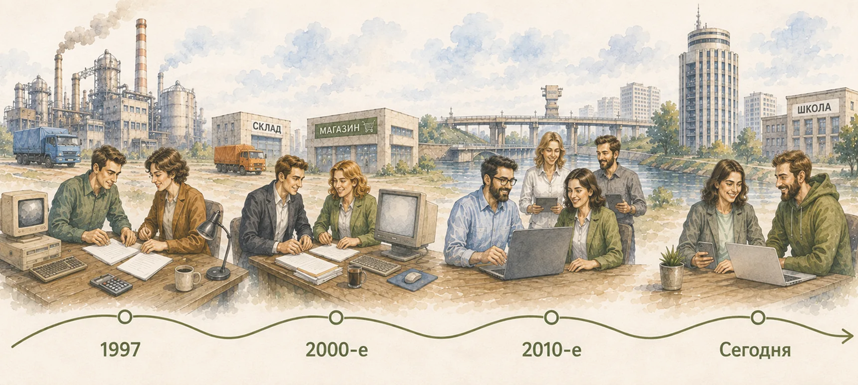 Таймлайн развития ООО «ВЦ СТИВ»: 1997, 2000-е, 2010-е, сегодня